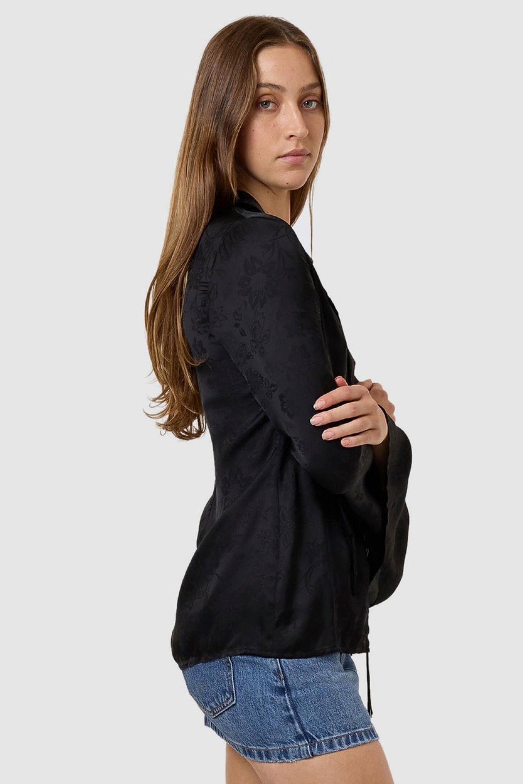 Black Lost In The Light Top