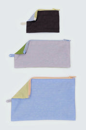 Pastels Colorblock Flat Pouch Set