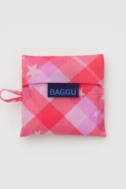 Baby Pink Star Plaid Baggu