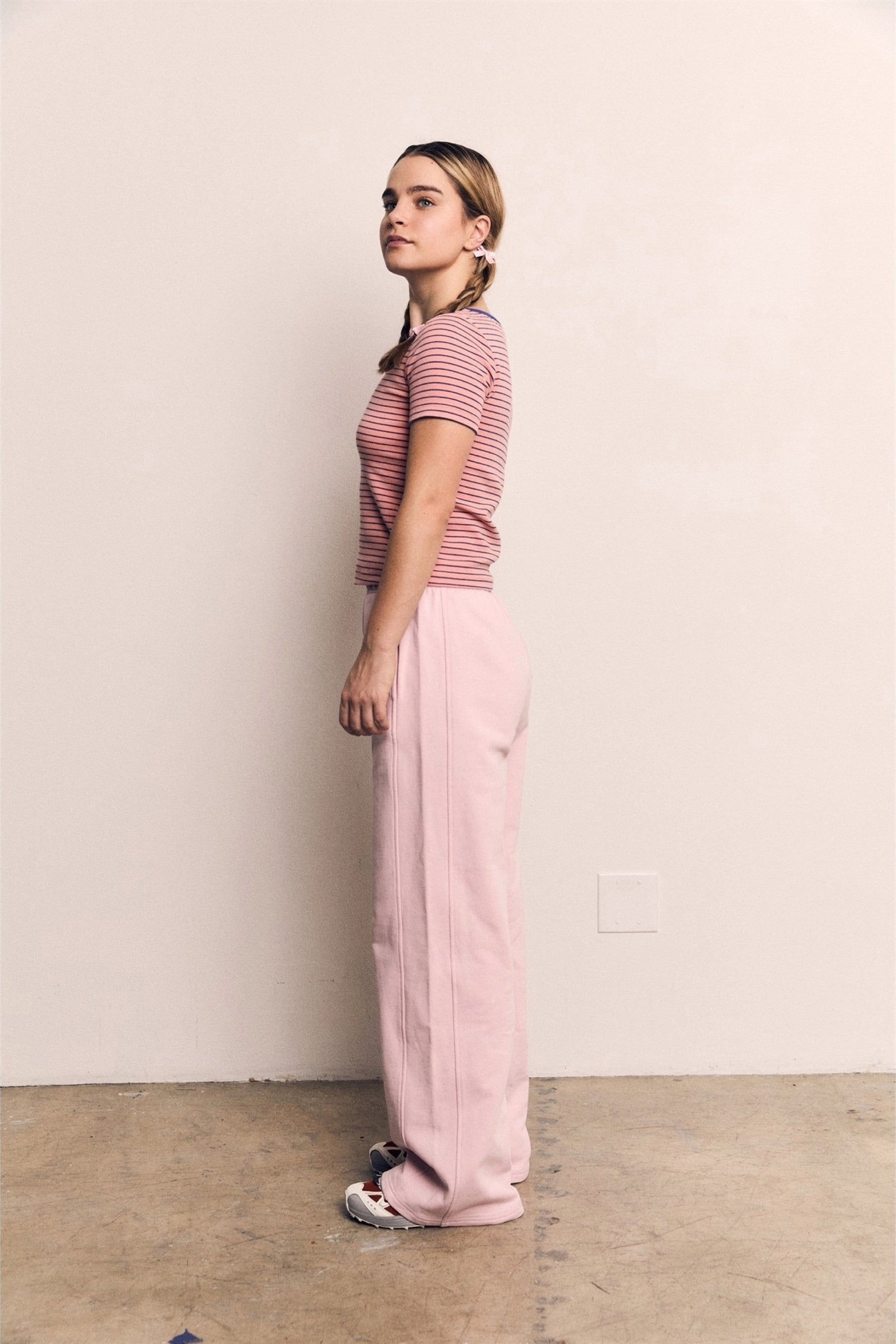 Pink Striped Basic Tee