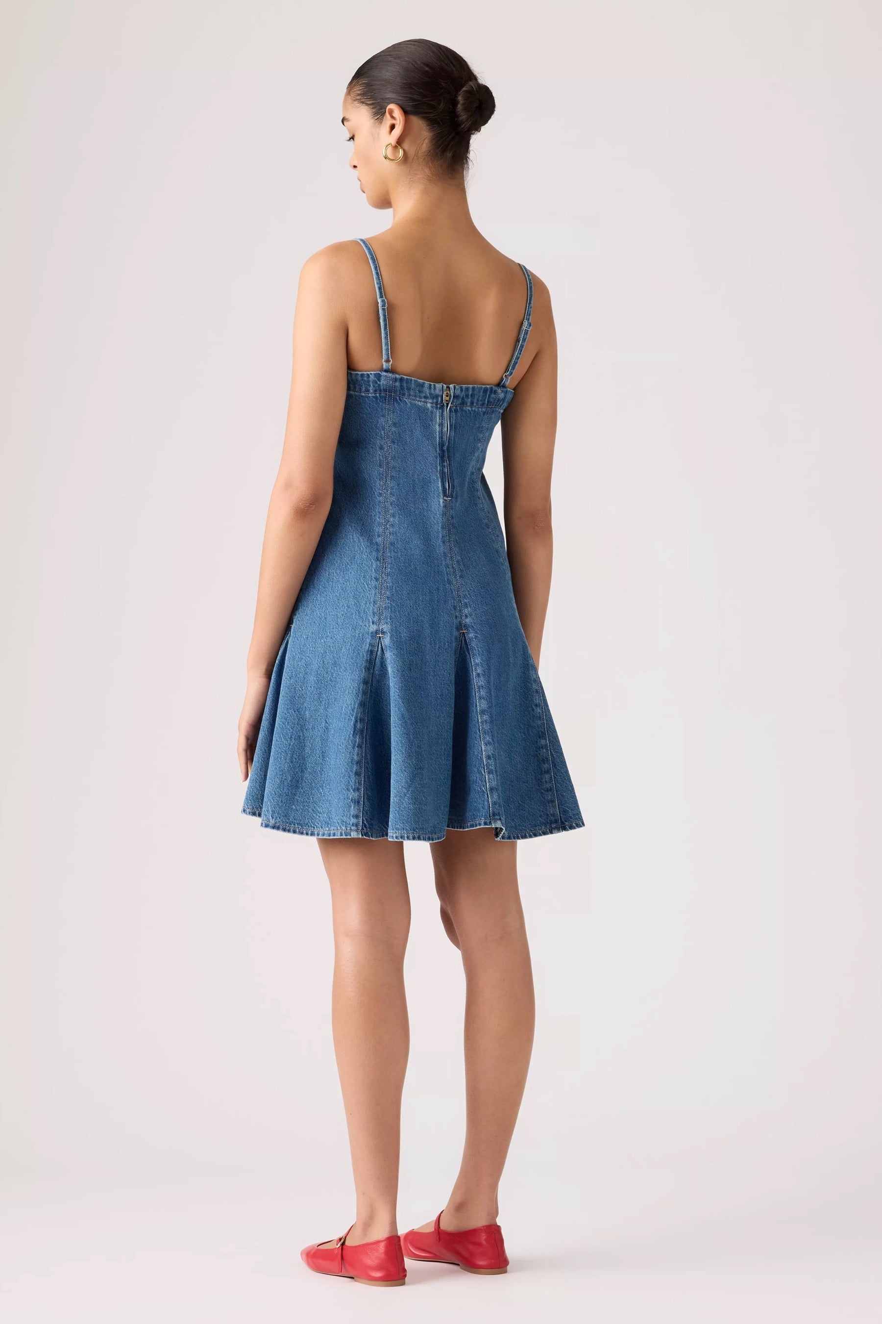 Godet All Day Denim Dress – Prism Boutique Godet All Day Denim Dress – Prism Boutique