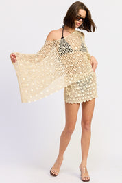 Sequin Crochet Poncho