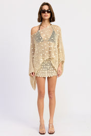 Sequin Crochet Poncho