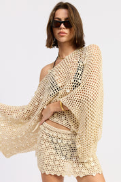 Sequin Crochet Poncho
