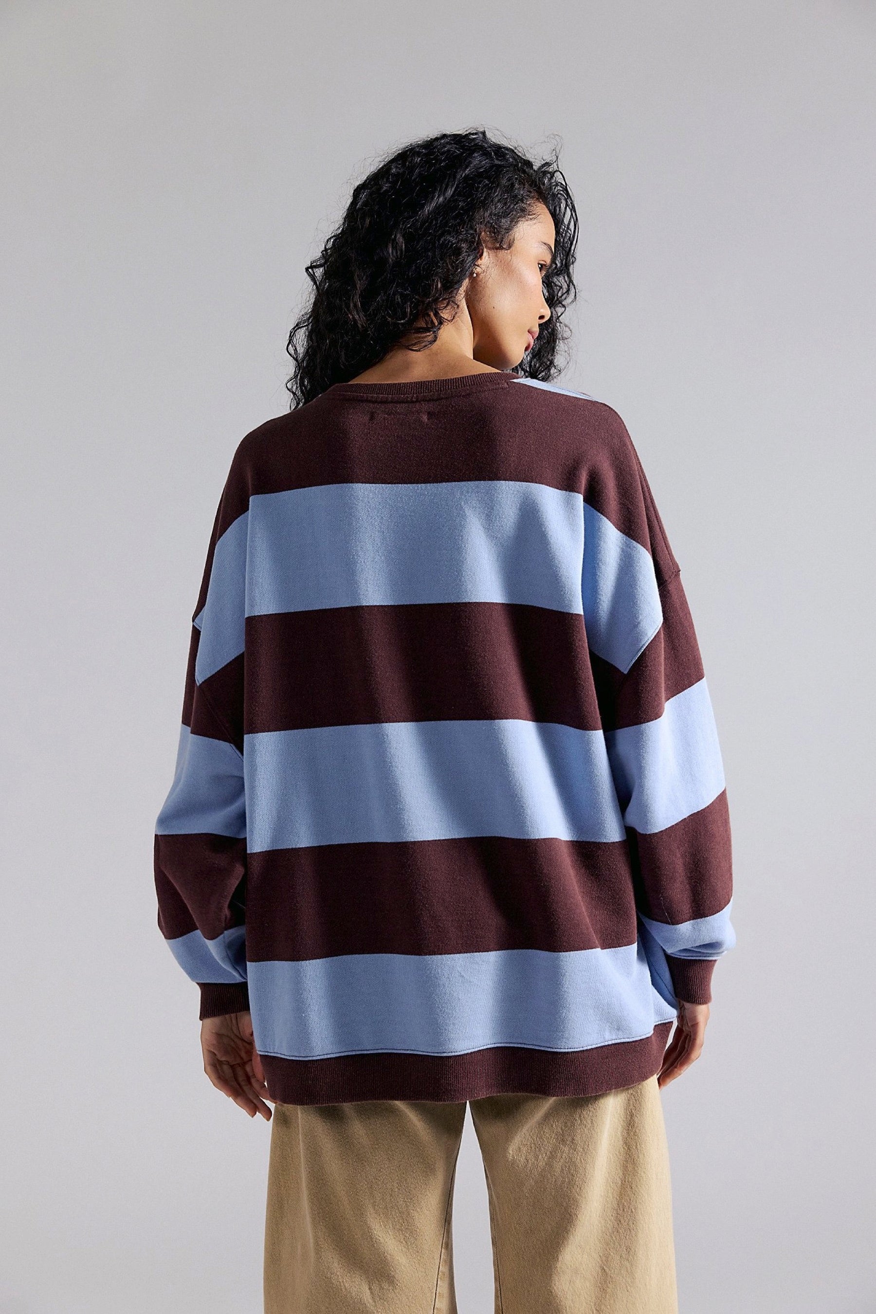 Perwinkle Classic Wide Stripe Crew