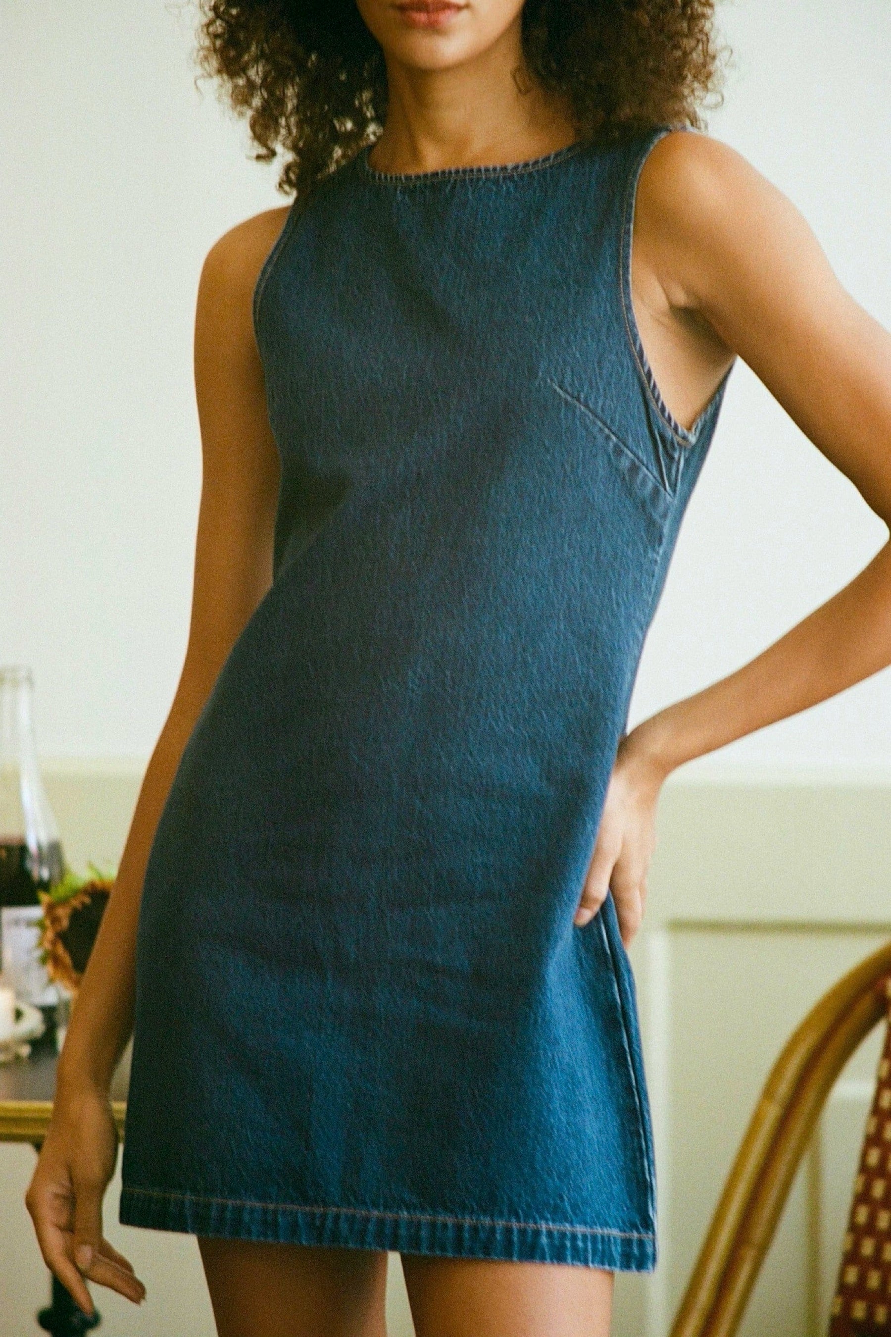 Vintage Indigo Shift Dress – Prism Boutique