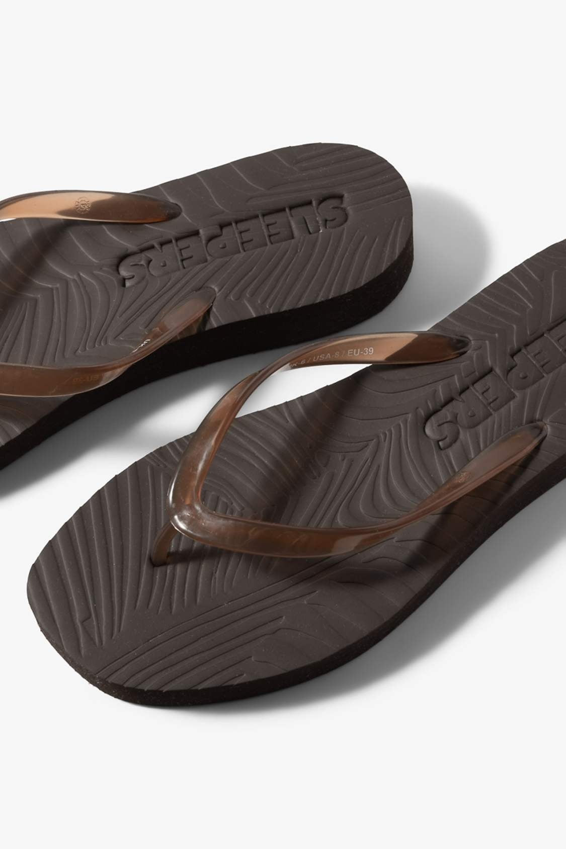 Espresso Tapered Platform Flip Flops