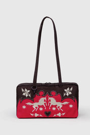 Western Applique Nylon Bowler Bag