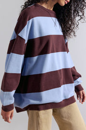 Perwinkle Classic Wide Stripe Crew