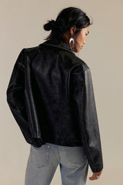 Black Hera Vegan Leather Jacket