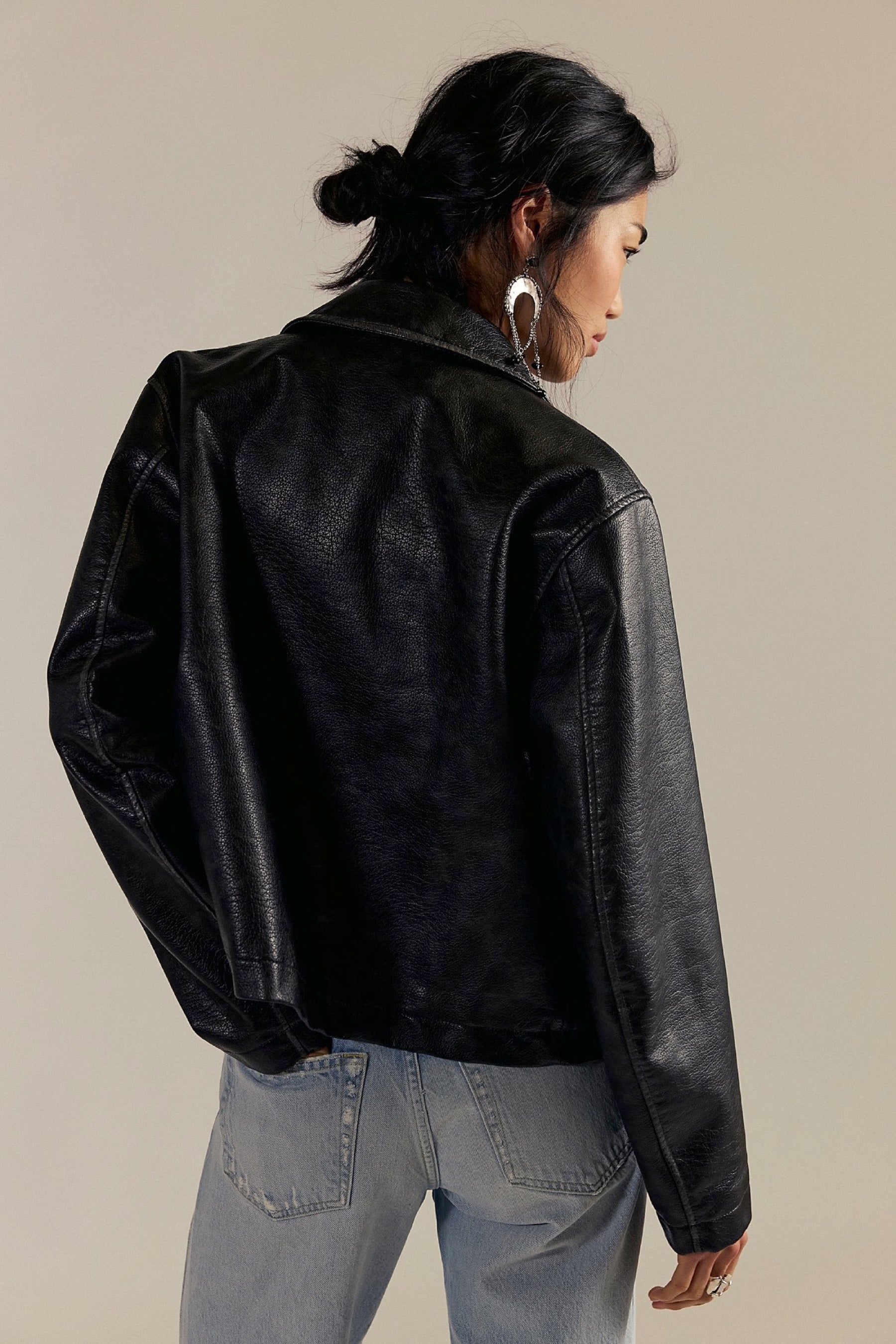 Black Hera Vegan Leather Jacket