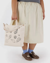 Embroidered Shells Horizontal Duck Bag