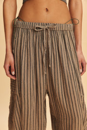 Charcoal Striped Quinn Pant