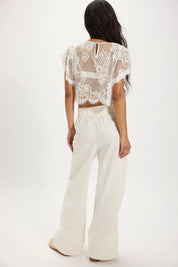 Ivory Days End Linen Pant