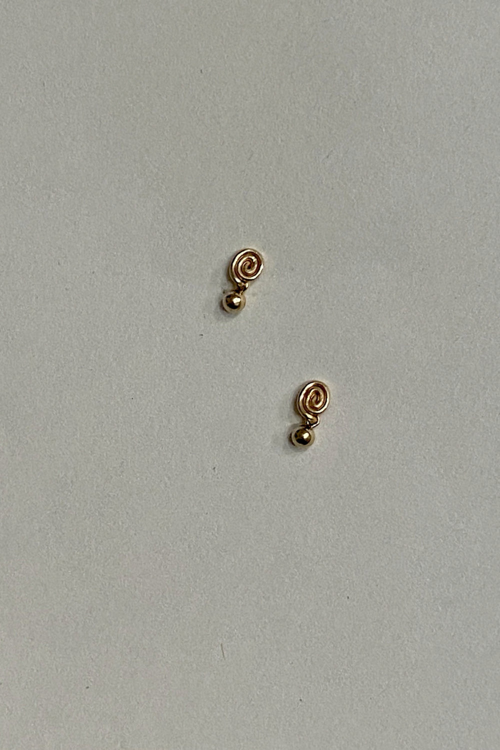 Gold Inward Sphere Earrings