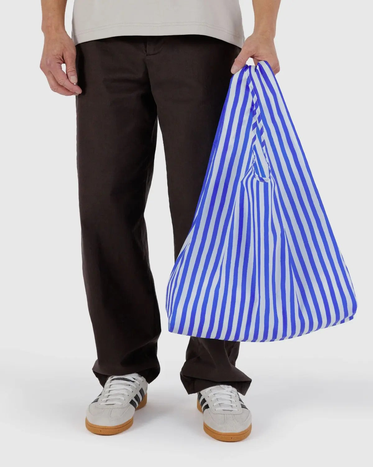 Blue Painted Stripe Baggu