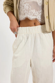 Ivory Days End Linen Pant