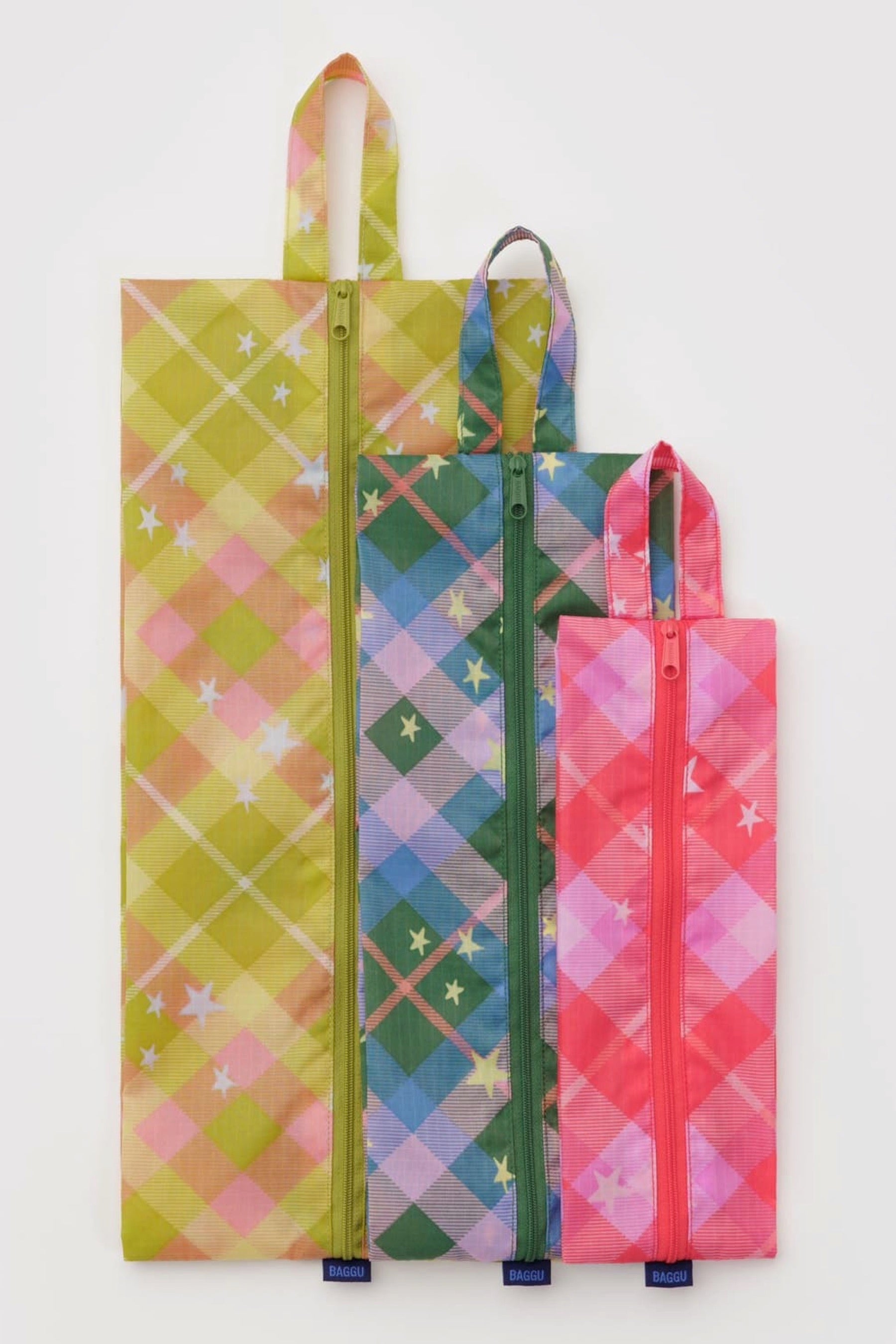 Star Plaid 3D Zip Set