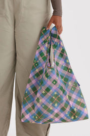 Green Star Plaid Baggu