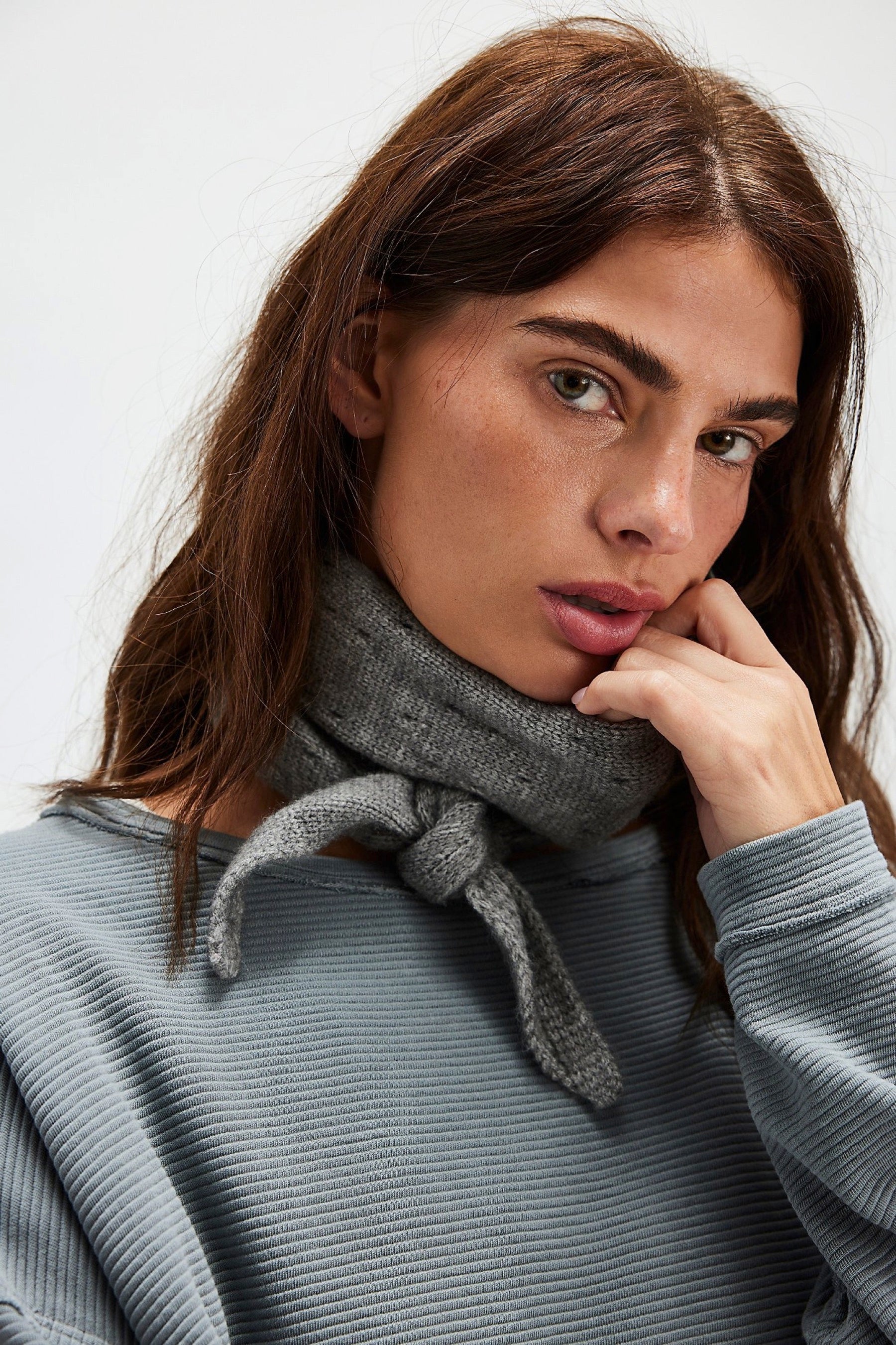 Grey Essential Triangle Scarf