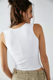 White Clean Lines Cami