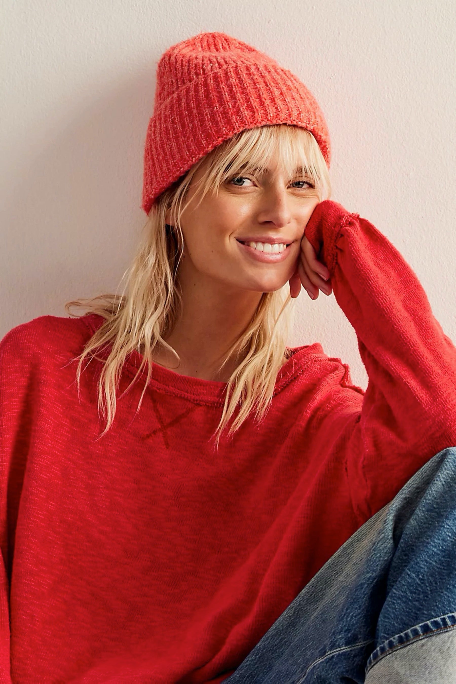 Cherry Tomato Harbor Ribbed Beanie