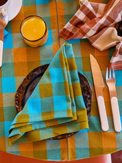 Big Gingham Napkin Pair - Pond