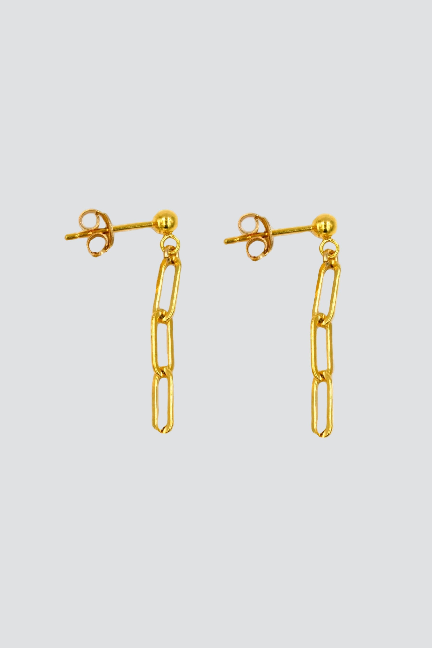 Gold Paperclip Earrings