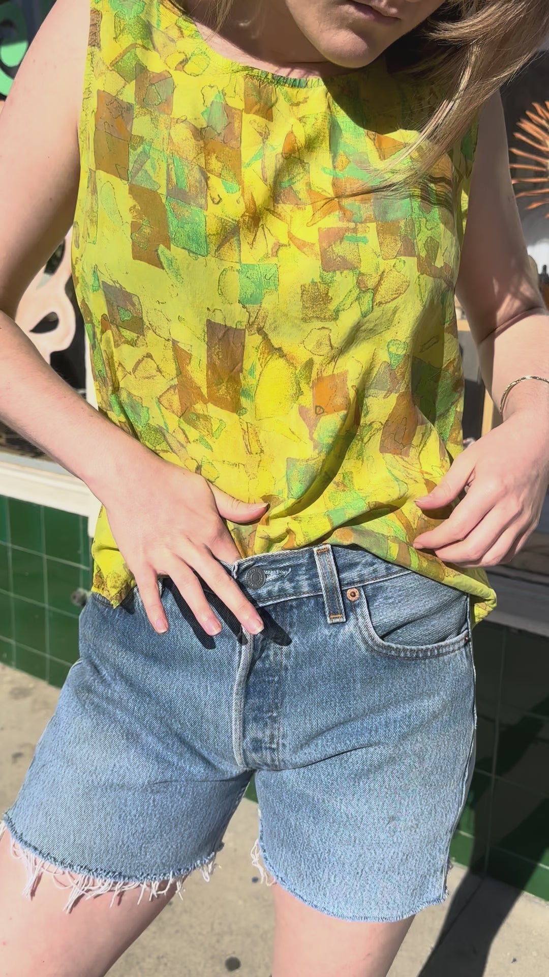 Green Silk Click Tank