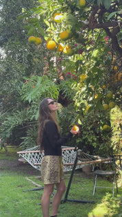 Black Waverly Whipstitch Thong