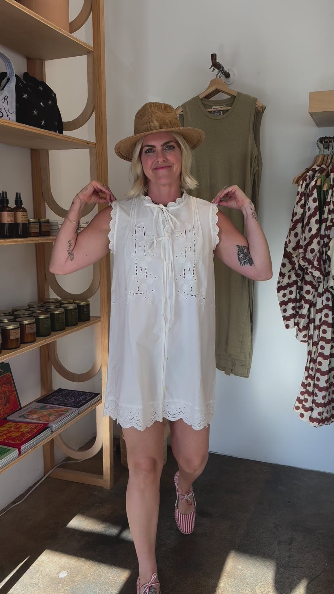 Off White Blondey Mini Dress