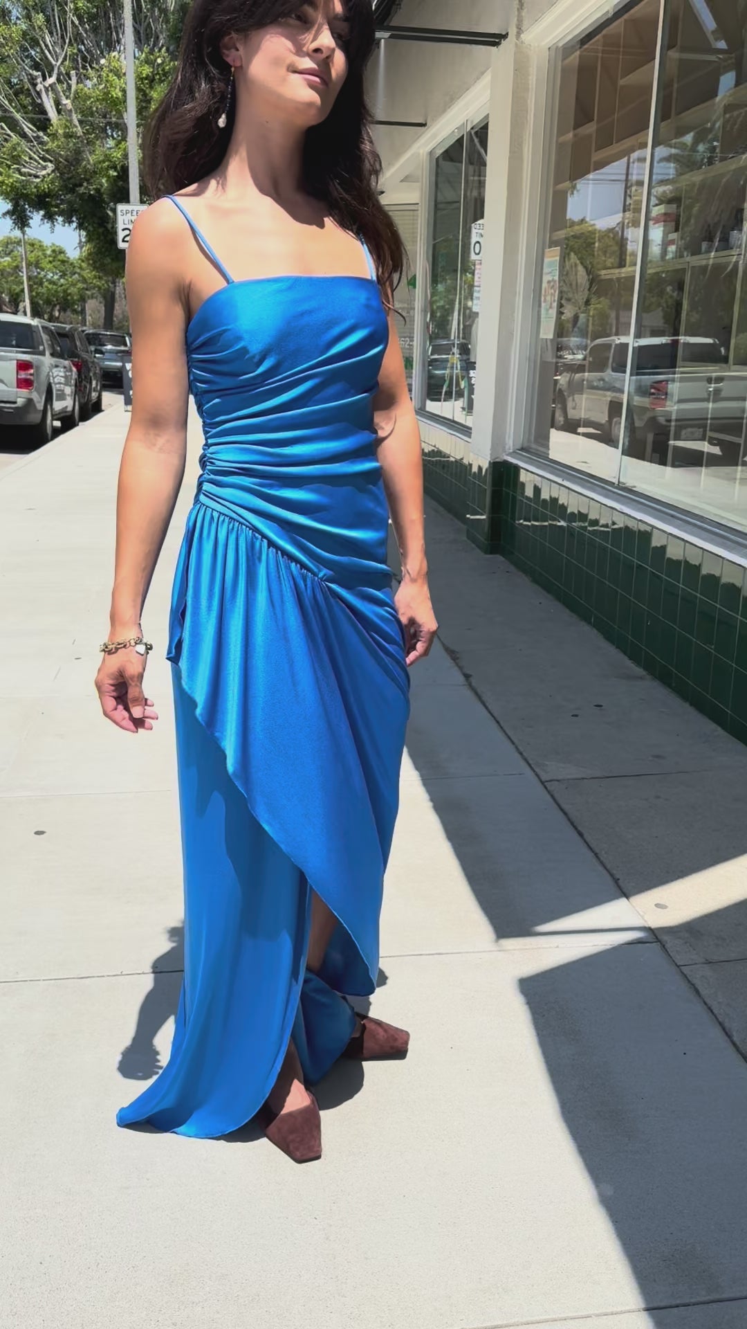 Blue 1980s Party Dress