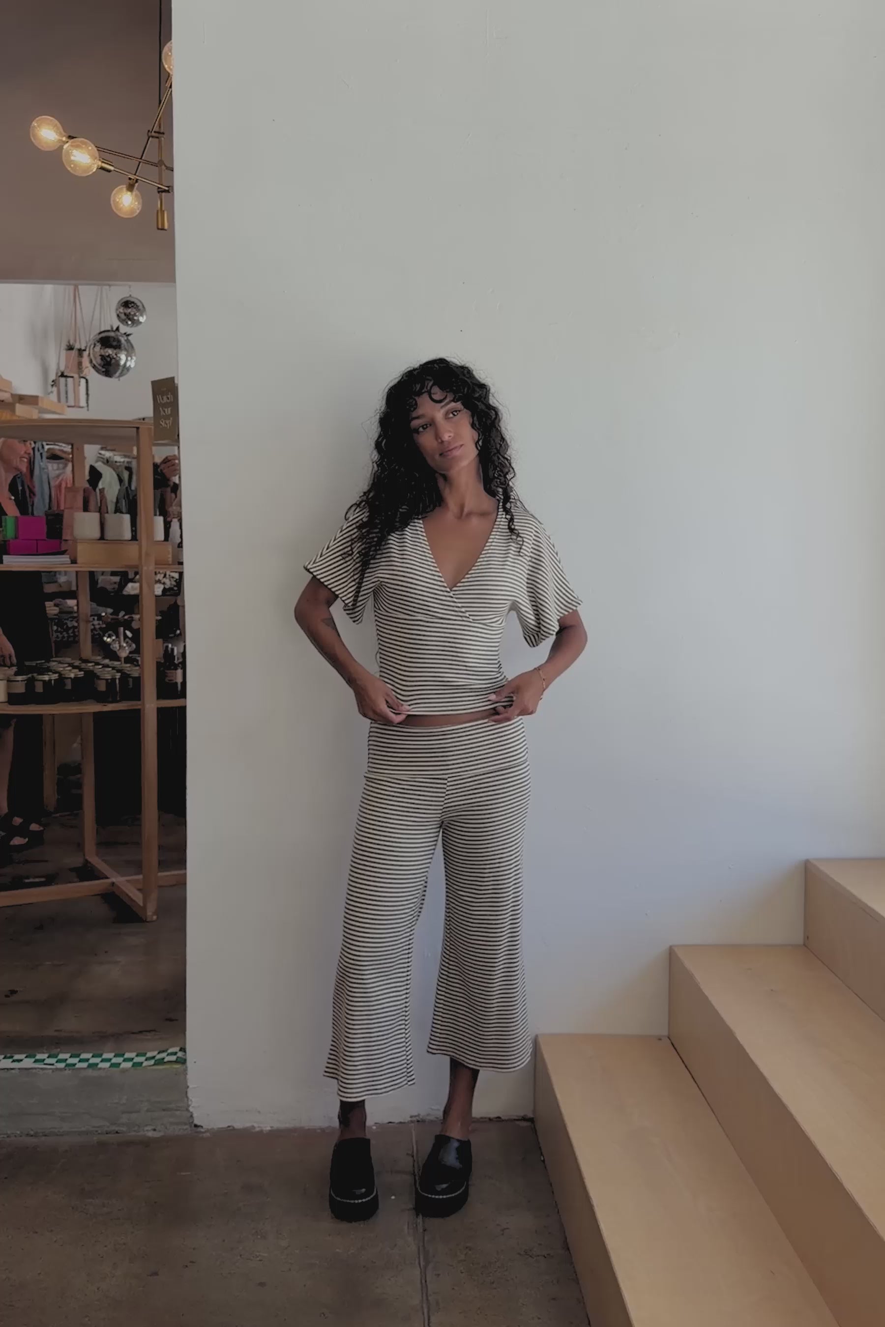 Tan Stripe Dedra Culotte