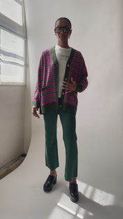 Garden Bloom Stripe Cardigan