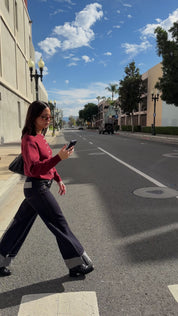 Wide Leg Cuffed Jean