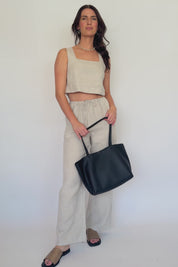 Black Madeline Minimal Tote