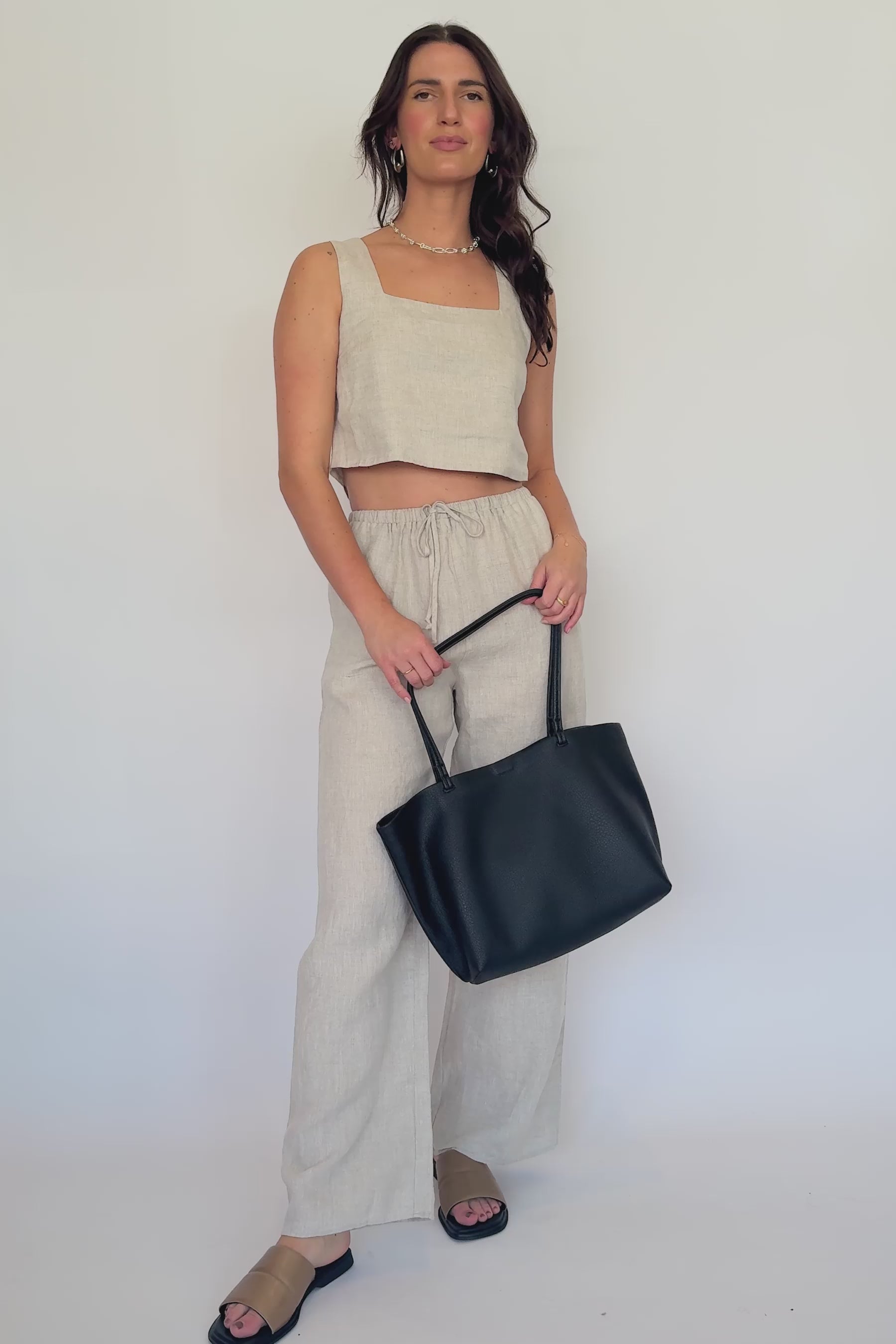 Black Madeline Minimal Tote