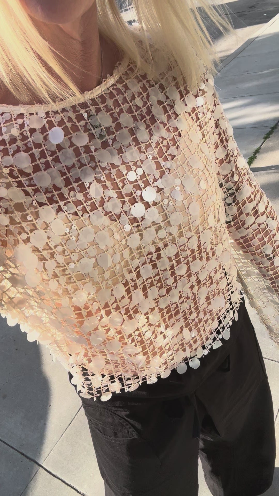Sequin Mesh Chloe Top