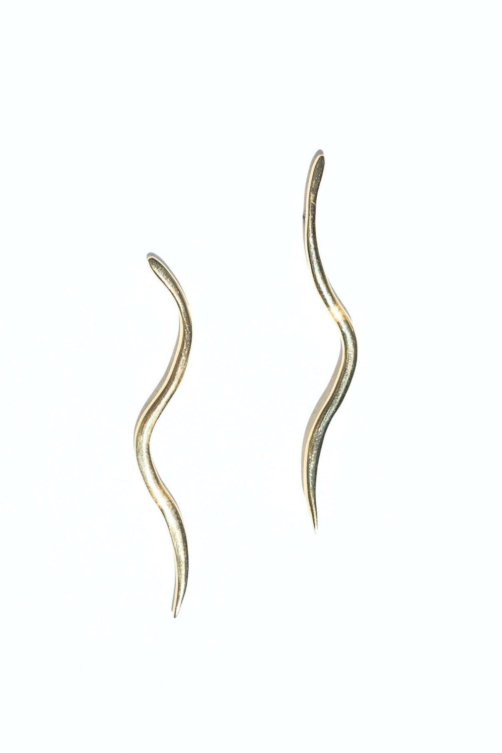 Brass Blade Earrings