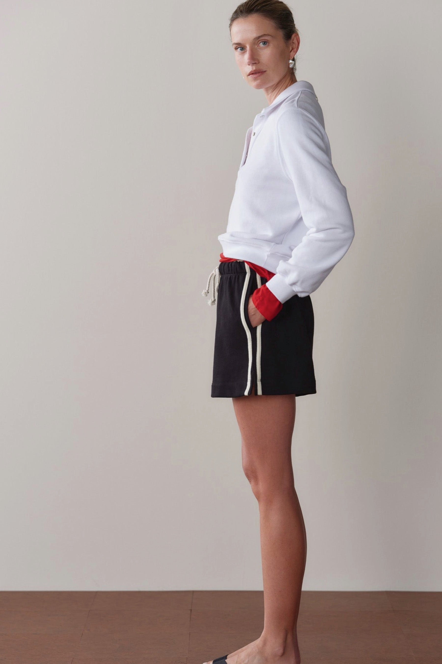 Jet Stripe Eco Terry Short