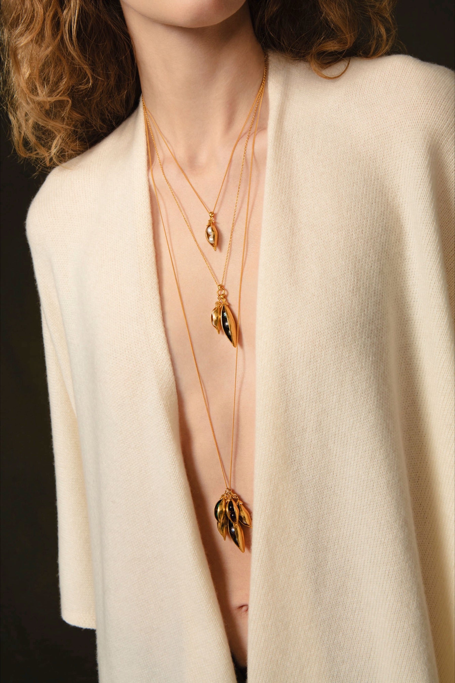 Gold Peapod Necklace