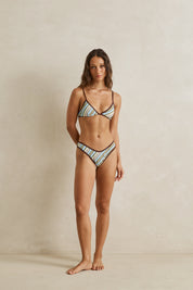 Frankie Stripe Hi Cut Bottom