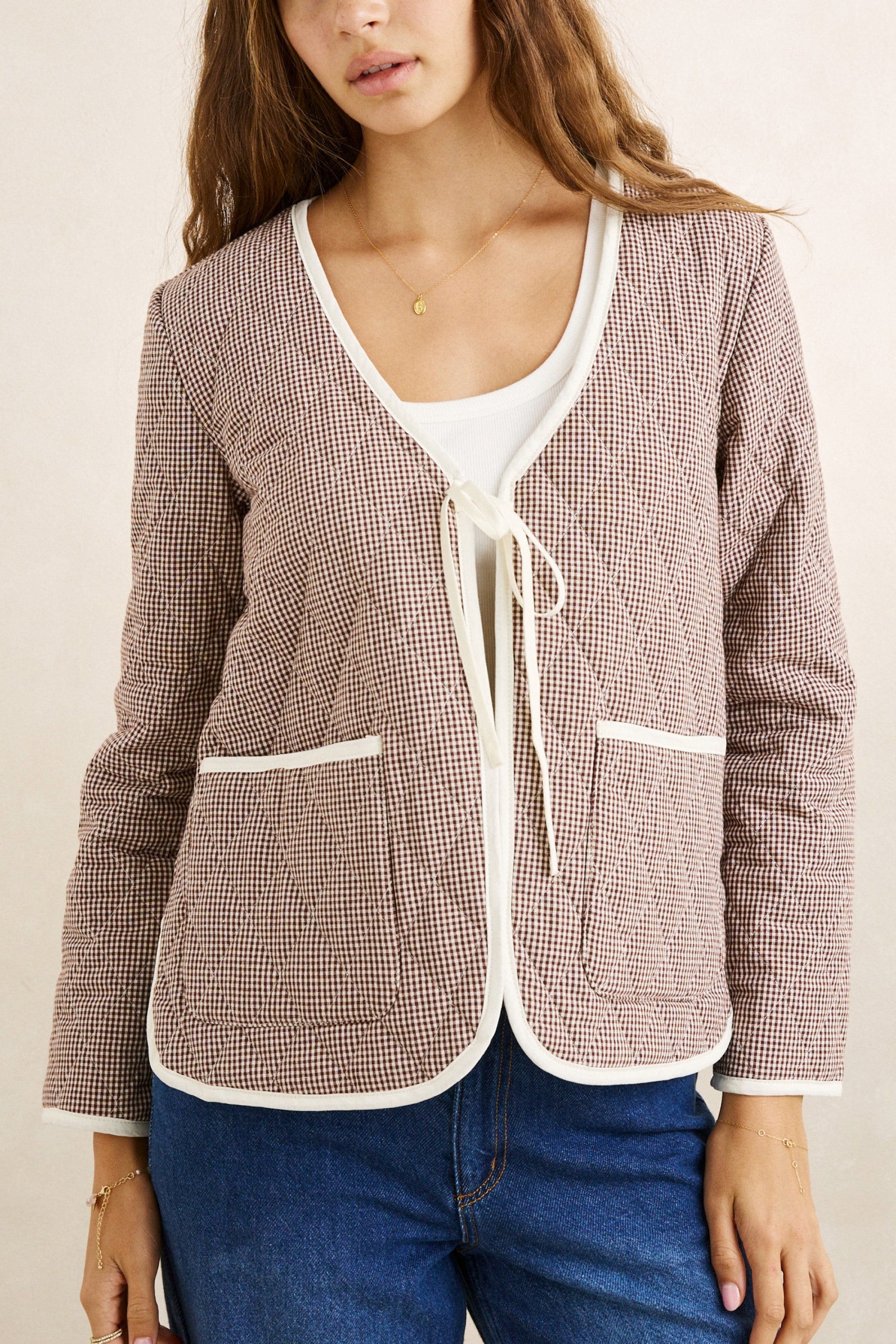 Chocolate Check Reversible Jacket