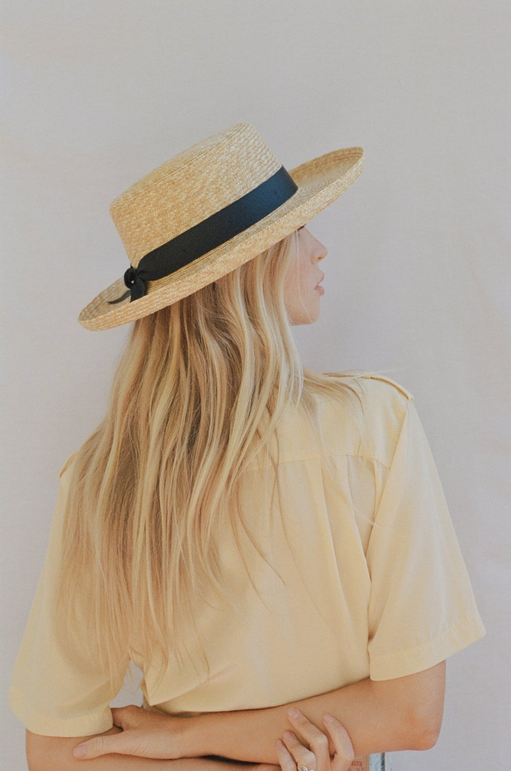 Natural Violette Boater
