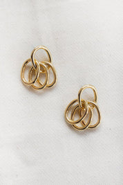 Gold Cluster Earrings