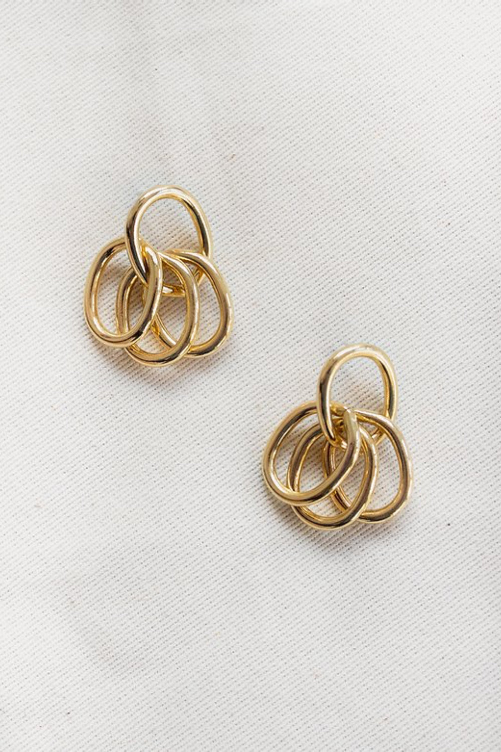 Gold Cluster Earrings