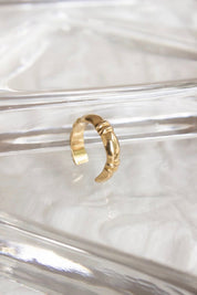 Gold Notch Pinky Ring