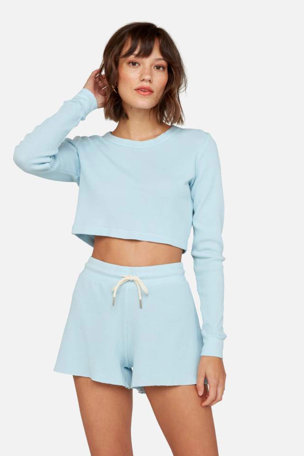 Pale Blue Lincoln Thermal Shorts