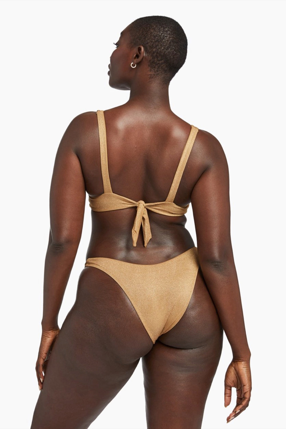 Golden Glow Metallic California High-Leg Bottom