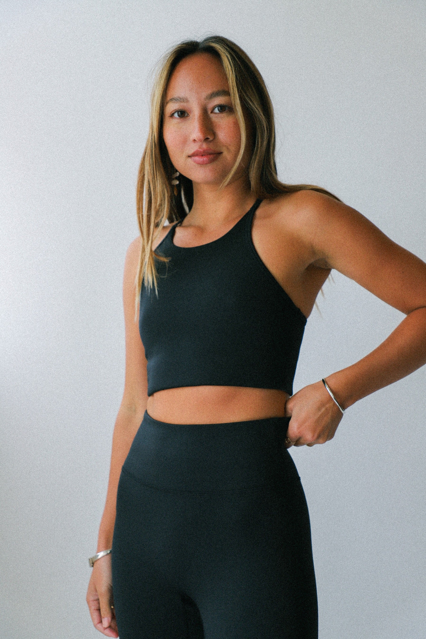 Black Luxe Colette Halter Bra